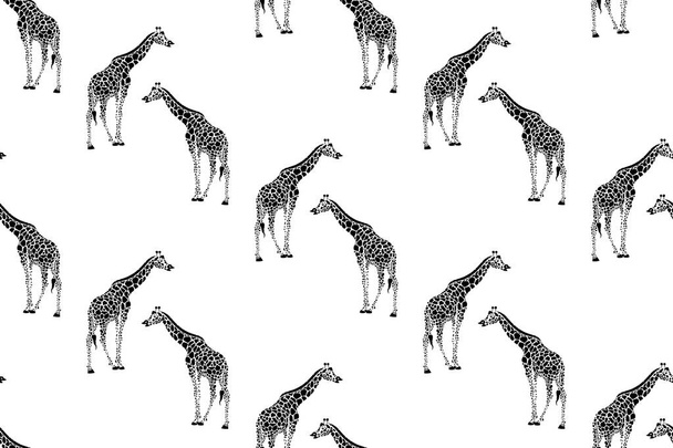 Patrón sin costura vectorial con jirafas
. - Vector, imagen