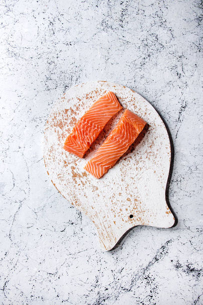 Raw salmon fillet - Photo, Image