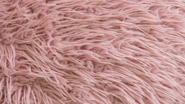 クローズ アップ テクスチャのどピンクの毛皮。人工毛皮 - 写真・画像