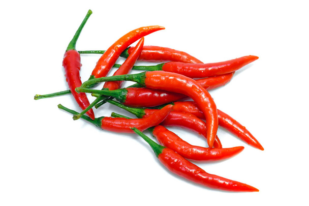 Fehér háttér piros chili - Fotó, kép