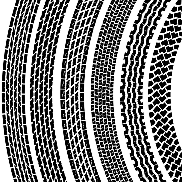 Conjunto de desenhos detalhados de pneus ilustração
 - Foto, Imagem
