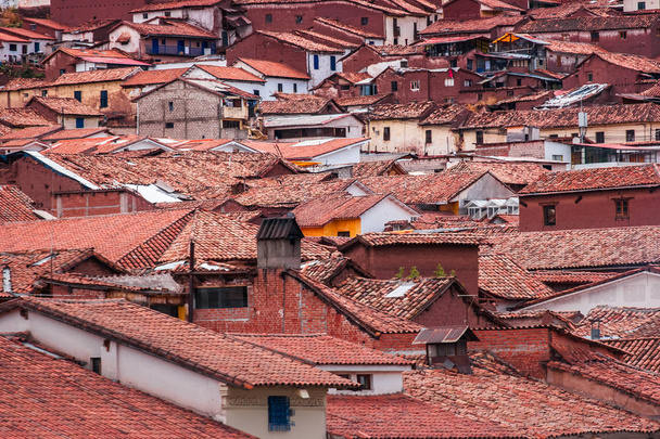 Дахи будинків Куско, Перу - Фото, зображення