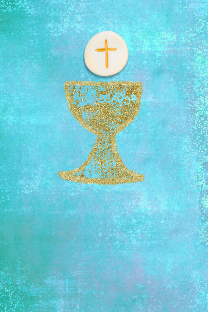 Ensimmäinen pyhä ehtoollinen kutsu pystysuora kortti
 - Valokuva, kuva