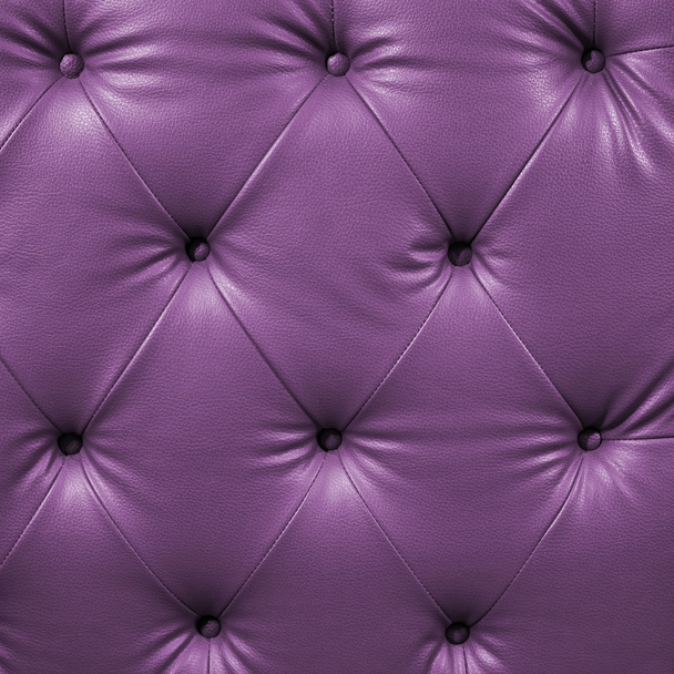 Close up violet luxury buttoned black leather - Photo, Image