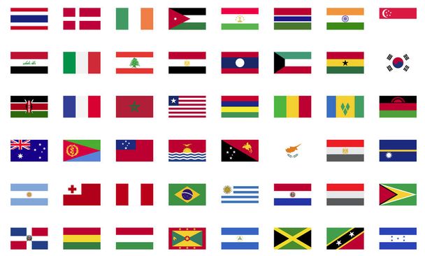 Мировые флаги
 - Вектор,изображение