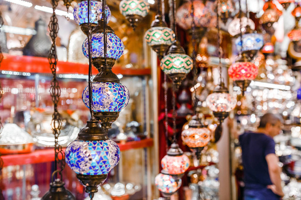 lampy pro prodej na velký Bazar v Istanbulu, Turecko - Fotografie, Obrázek