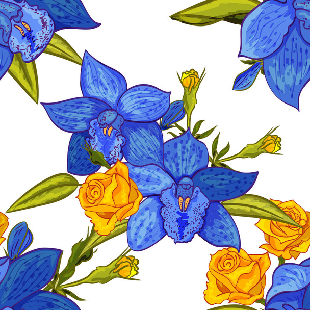 vector seamless flower pattern - Vektor, obrázek