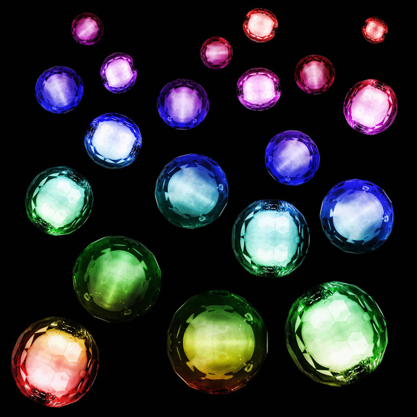 Colorful crystals isolated - Valokuva, kuva