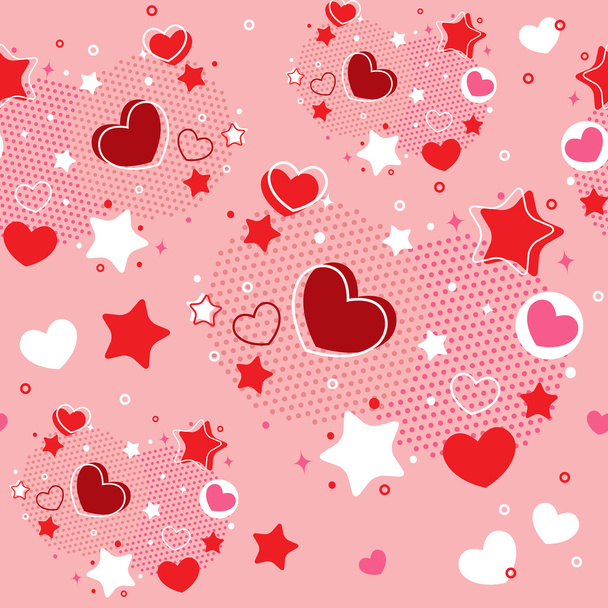 Симпатичный Валентин бесшовный рисунок
 - Вектор,изображение