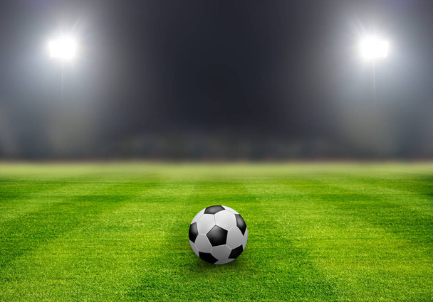 soccer field and ball - Foto, Bild