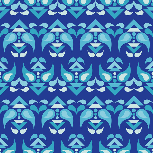 Ethnic boho seamless pattern. Folk motif. Textile rapport. - Вектор,изображение