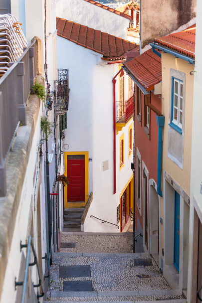 Narrow Street with Stairs in Old Town, Coimbra - 写真・画像