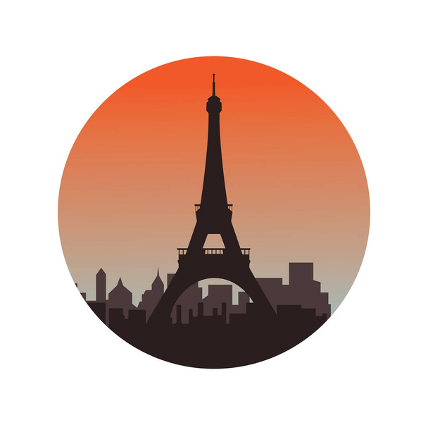 Stadtsilhouette von Paris - Vektor, Bild