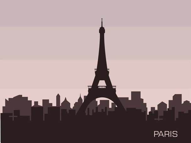 город на фоне Парижа
 - Вектор,изображение