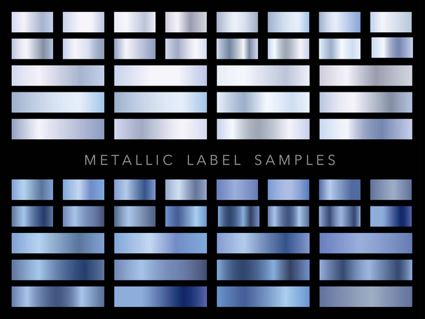 Ensemble d'échantillons d'étiquettes métalliques assortis, illustration vectorielle
. - Vecteur, image