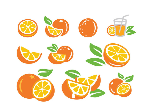 Fresh orange fruits - Вектор,изображение