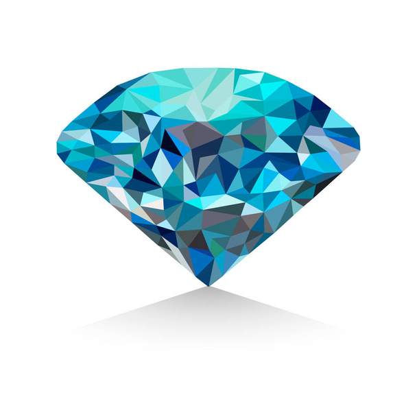 Diamond isolated. Crystal. Chameleon brilliant. Sapphire, diamond logo, jewelry. - Vector, Image
