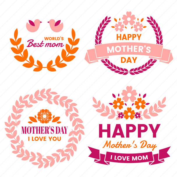 Día de la Madre Etiqueta vectorial para pancarta, cartel, volante
 - Vector, Imagen