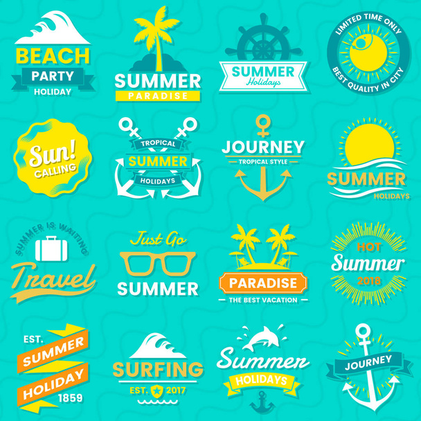 Summer Retro Vector Logo juliste, juliste, lentolehtinen
 - Vektori, kuva