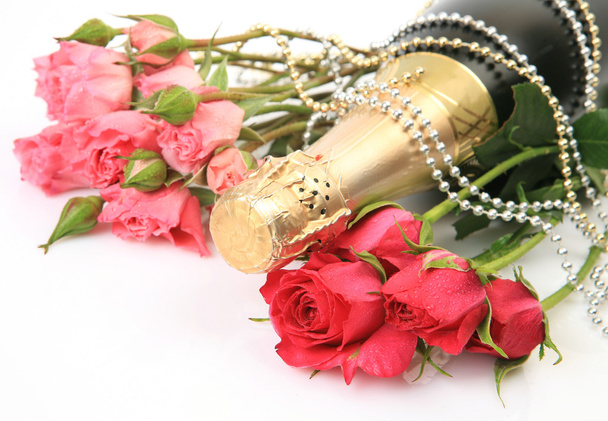 Champagne and roses - Foto, Bild