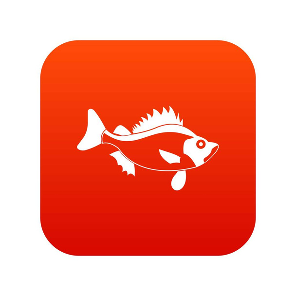 Fish icon digital red - Vektor, kép