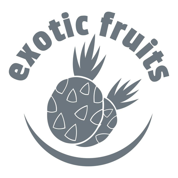 Exotic fruits logo, simple style - Vector, Imagen
