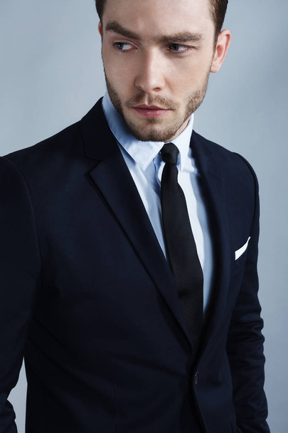 handsome successful professional leader standing in suit - Fotografie, Obrázek