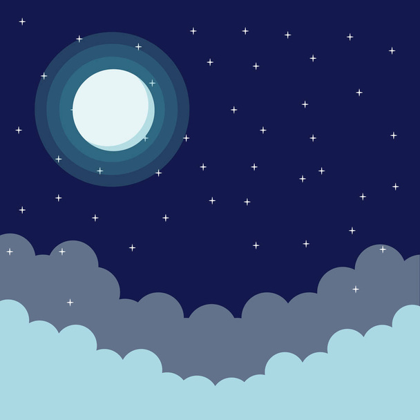 Himmel in der Nacht - Vektor, Bild