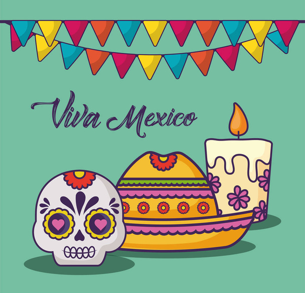 Desenho Viva México
 - Vetor, Imagem