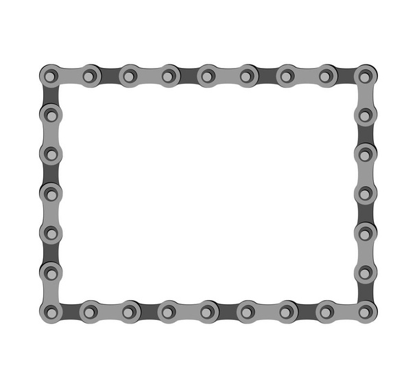 Bicycle chain square frame. Iron frame. Vector illustration - Vector, Image