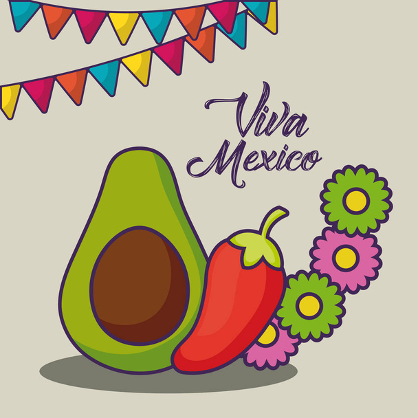 Diseño de Viva México
 - Vector, imagen