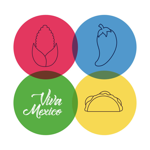 Diseño de Viva México
 - Vector, imagen