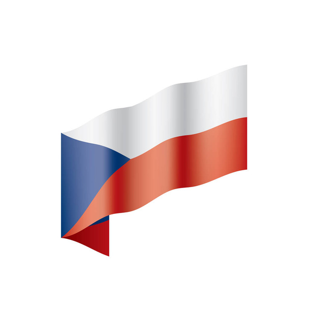 Çek Cumhuriyeti bayrağı, vektör çizim - Vektör, Görsel