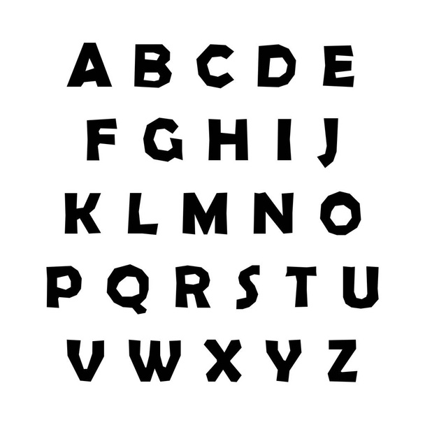 Black English alphabet - Vector, Imagen