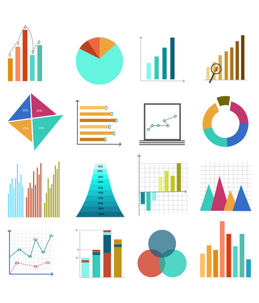 business vector graphs for business graphics design - Διάνυσμα, εικόνα