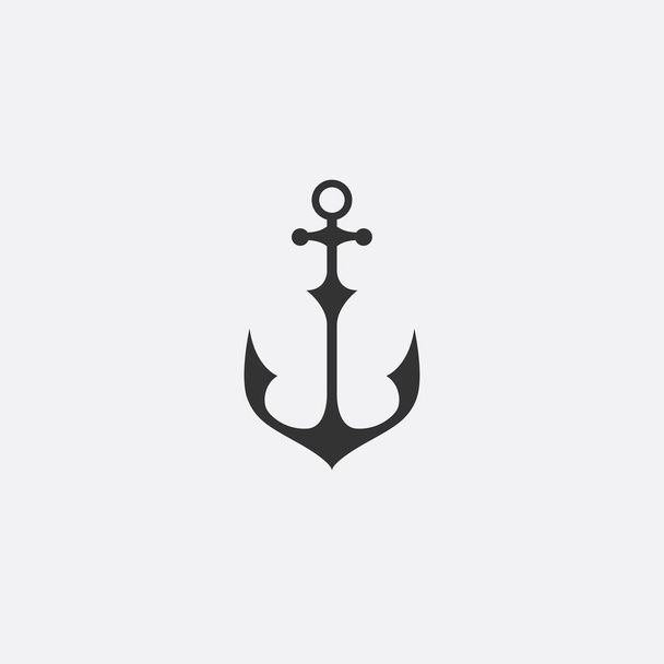 Um emblema de âncora. Modelo marinheiro ícone. Símbolo marinho. Ilustração vetorial de um clube de iate, agência de viagens. tema de viagem. Logotipo gráfico, logotipo para design
 - Vetor, Imagem
