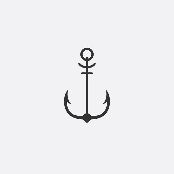 Godło kotwicy. Ikonka marynarza szablonu. Symbol symbol morskich. Ilustracja wektorowa yacht Club, biuro podróży. motyw podróży. Graficzne logo, logotyp dla projektu - Wektor, obraz