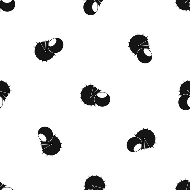 Hazelnuts pattern seamless black - ベクター画像