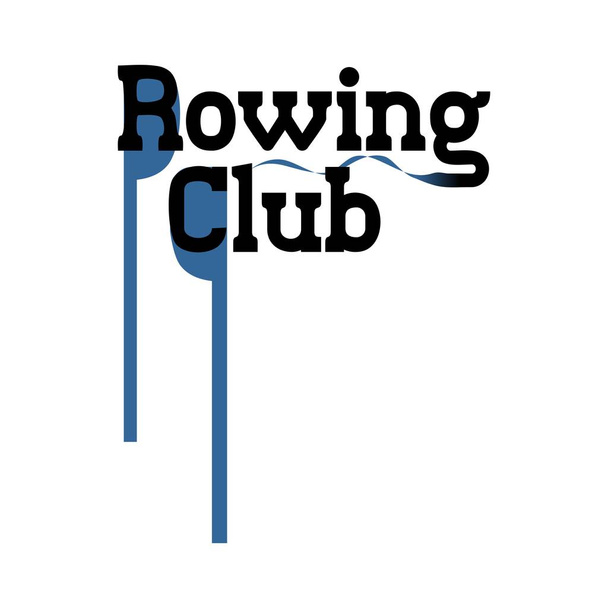 Image vector rowing sport emblem - Vector, Image