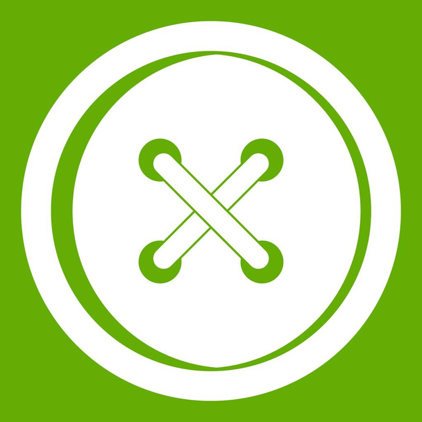 Plastic button icon green - Вектор, зображення