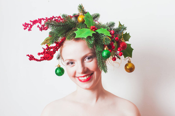 Stylish Christmas headdress - Foto, Imagen