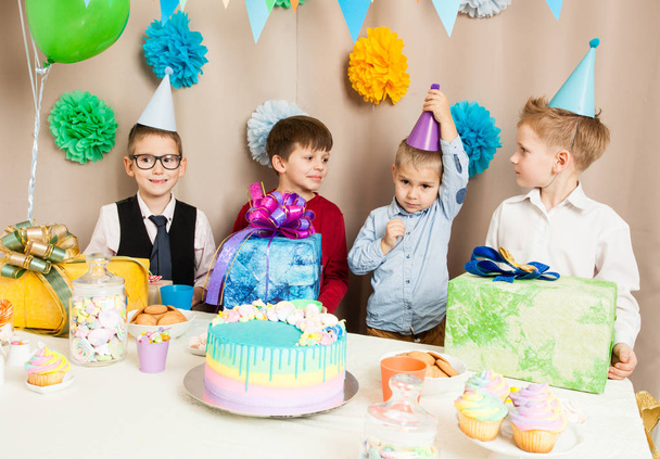 Boy birthday cake - Zdjęcie, obraz