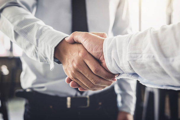 Handshake after good cooperation, Two Businessman handshake afte - Foto, Imagem