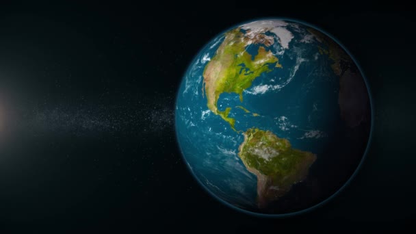 Moeder aarde draaien in de ruimte in een lus - Video