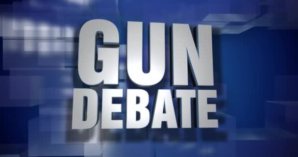 Dynamic Gun Debate News Transition and Title Page Background Plate - Footage, Video