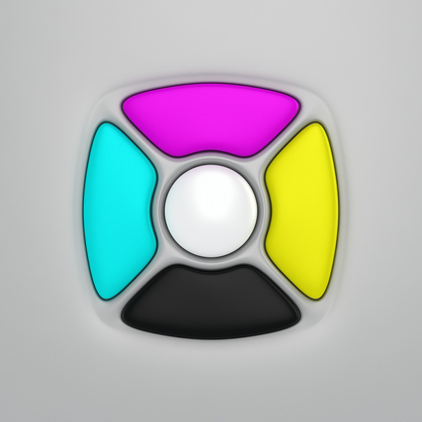 CMYK remote control buttons - Photo, image