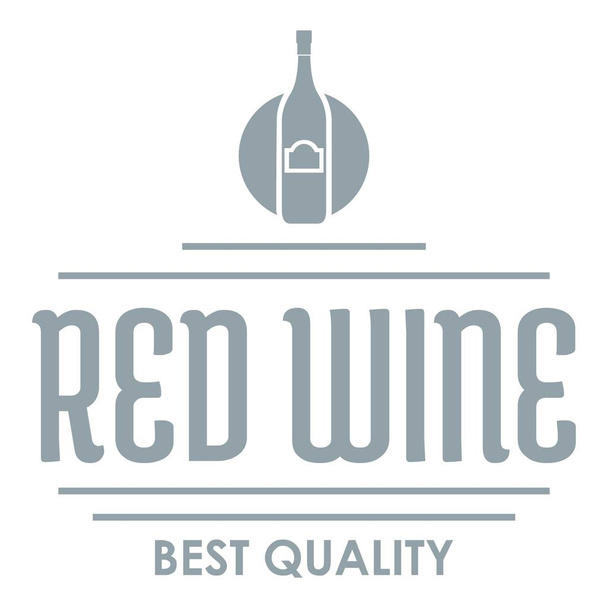 Логотип червоного вина, простий сірий стиль
 - Вектор, зображення