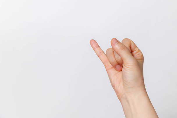 gestes du doigt isolé fond blanc
 - Photo, image