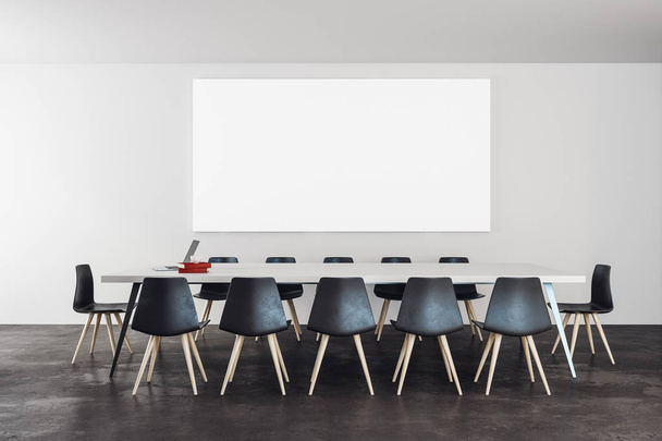 Modern conference room with poster - Foto, Imagem