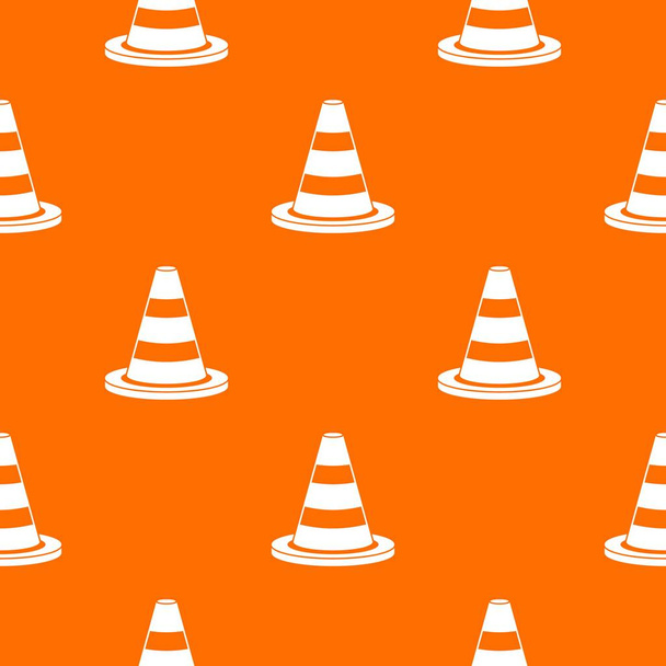 Traffic cone pattern seamless - Вектор, зображення